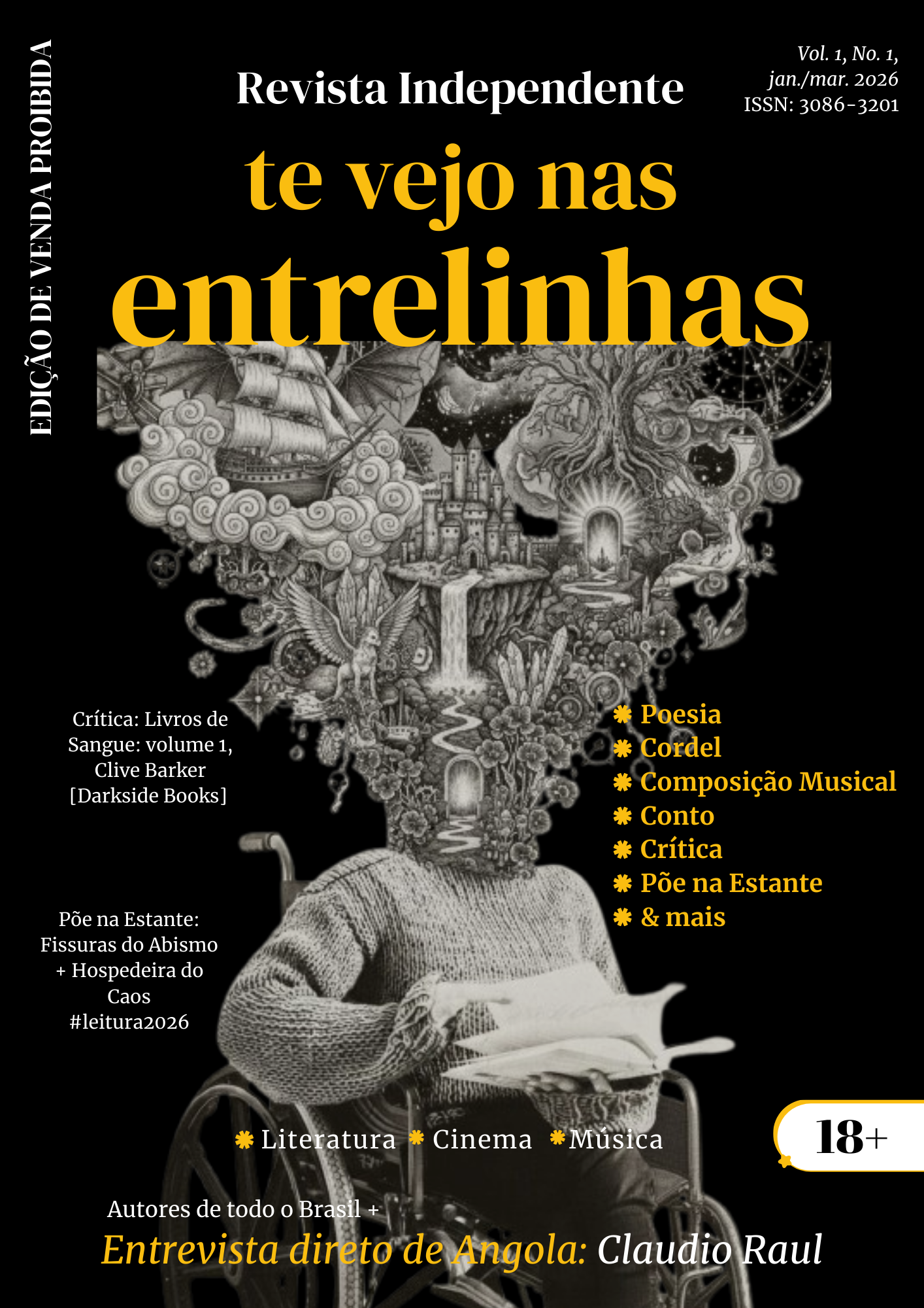 Capa de Revista Independente te vejo nas entrelinhas