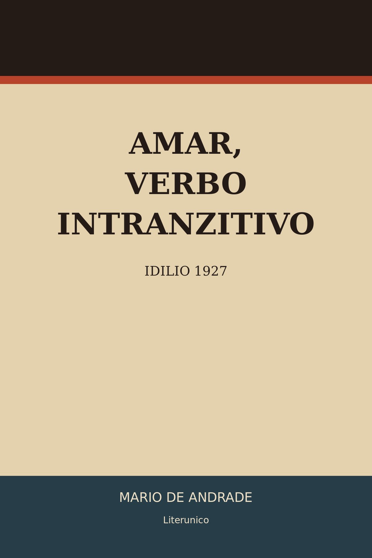 Capa de Amar, verbo intranzitivo