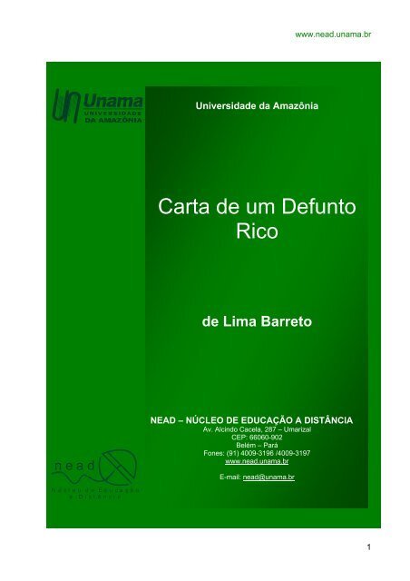 Avatar da comunidade Carta de um Defunto Rico