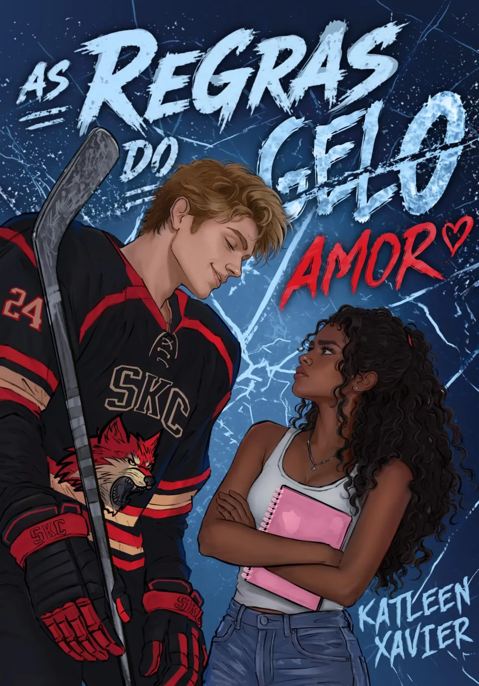 Capa de As Regras do Gelo/Amor, de Katleen Xavier
