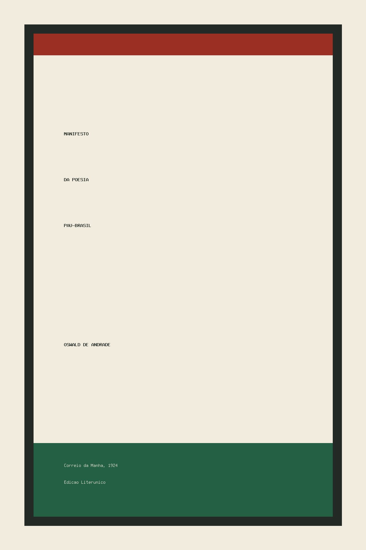 Comunidade · Manifesto da Poesia Pau-Brasil